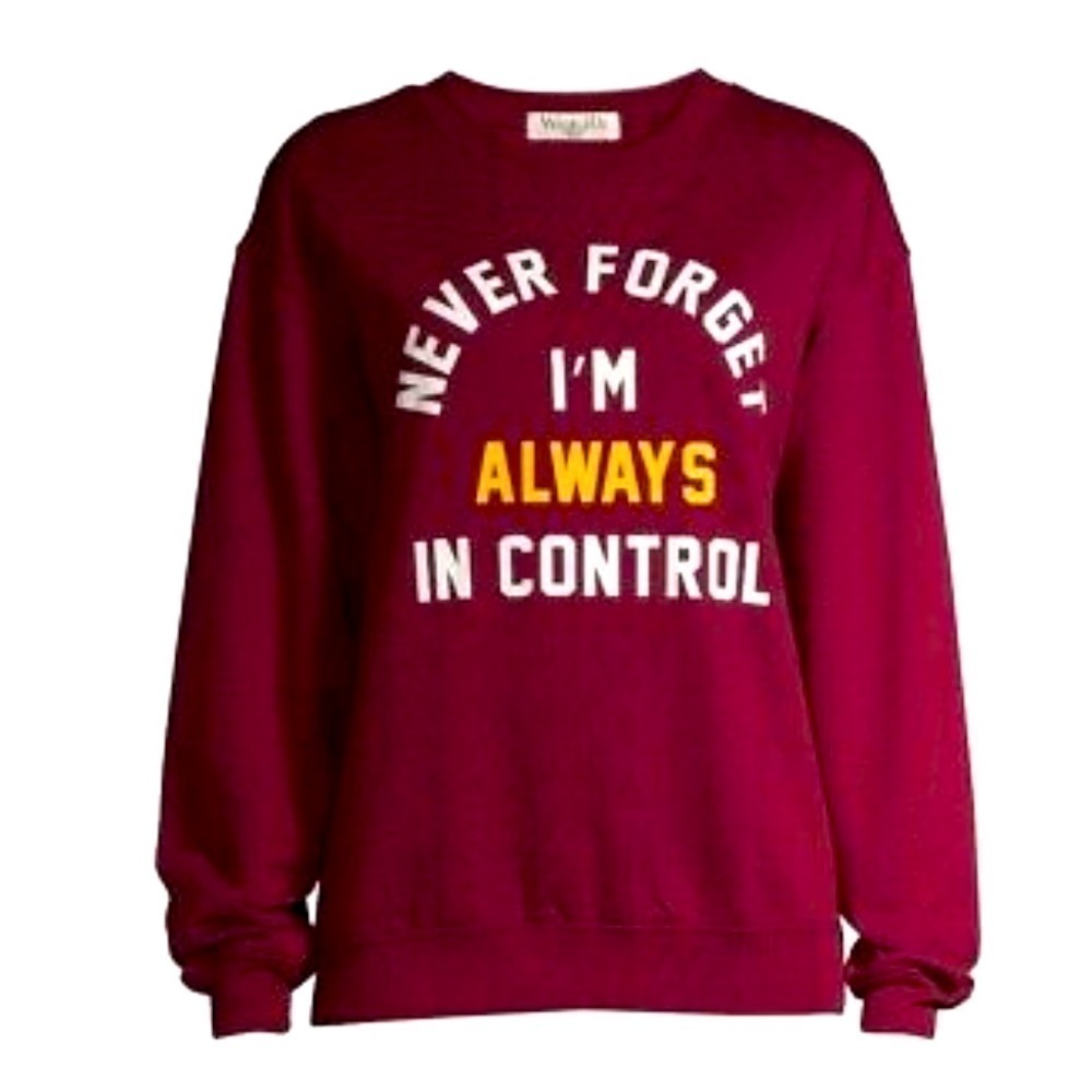 NWT WOUND UP NEVER FORGET burgundy SWEATSHIRT XXL